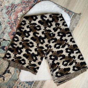 Leopard print blanket scarf.